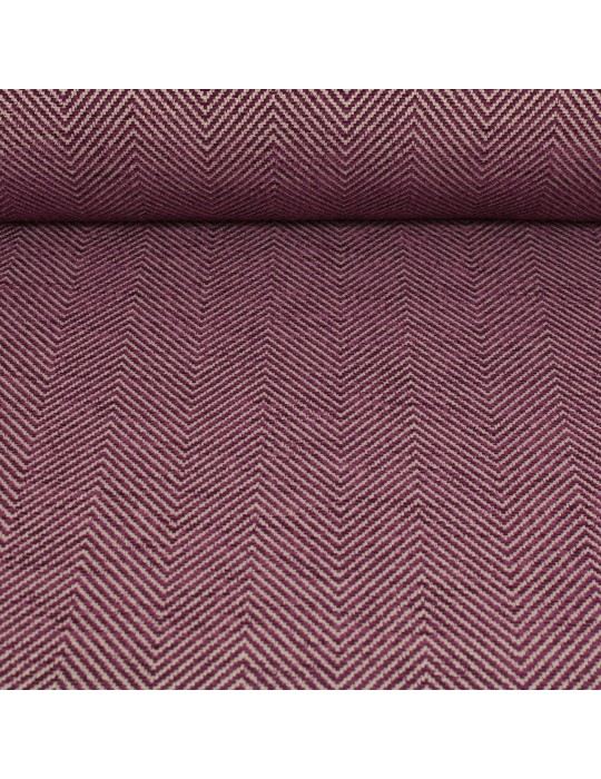 Tissu jacquard motif chevron 140 cm violet