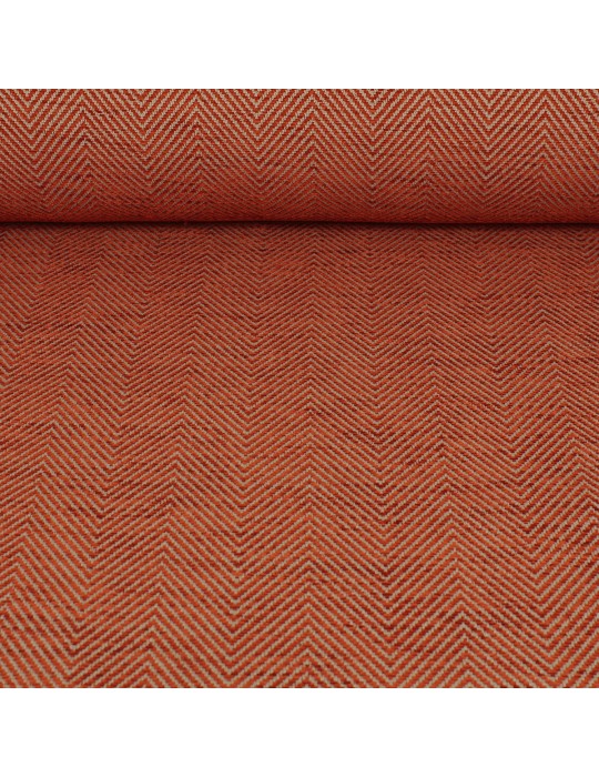 Tissu jacquard motif chevron 140 cm orange