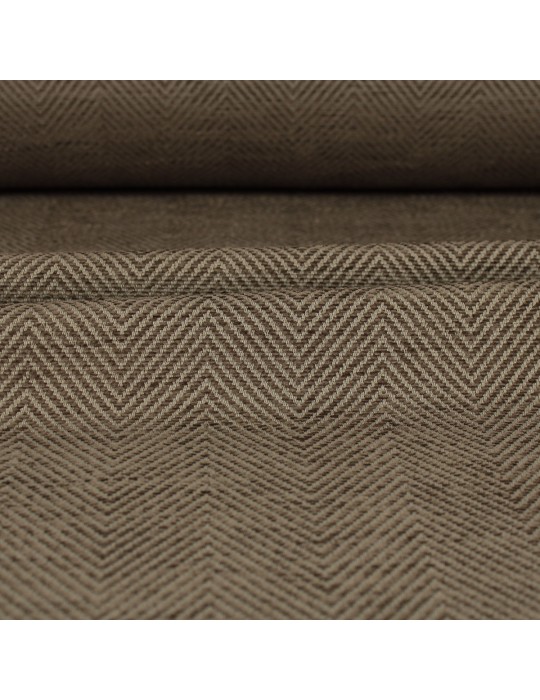 Tissu jacquard motif chevron 140 cm  beige