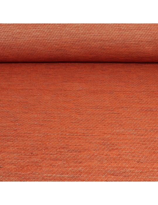 Tissu ameublement jacquard 140 cm orange