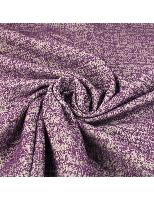 Tissu jacquard violet/gris
