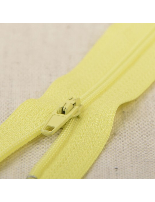 Fermeture fine polyester 30 cm jaune