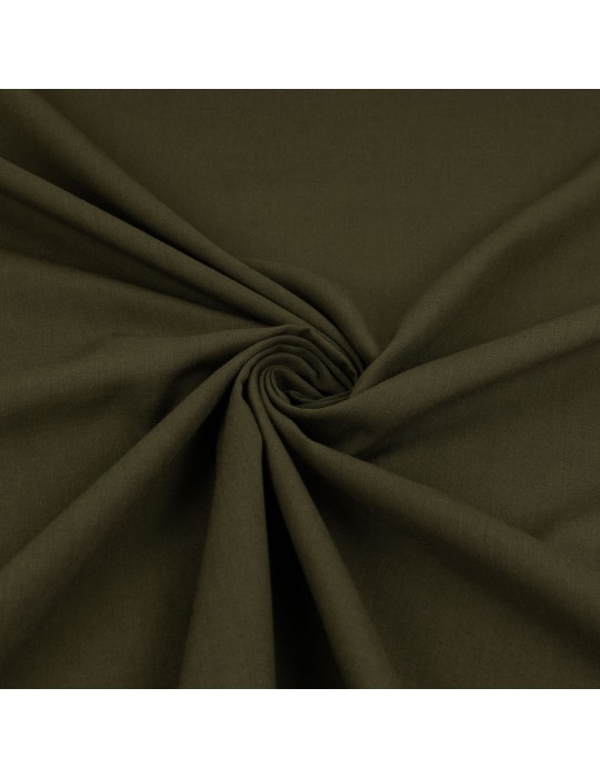 Tissu voile kaki coton/polyester 150 cm vert