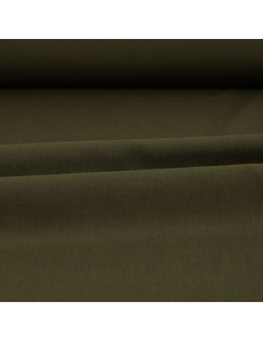 Tissu voile kaki coton/polyester 150 cm vert