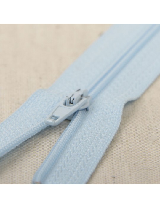 Fermeture fine polyester 30 cm bleu