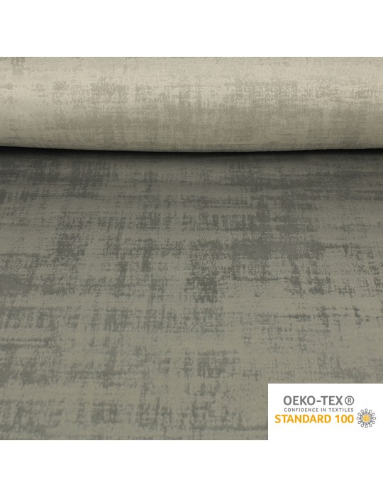 Tissu velours uni polyester 140 cm gris