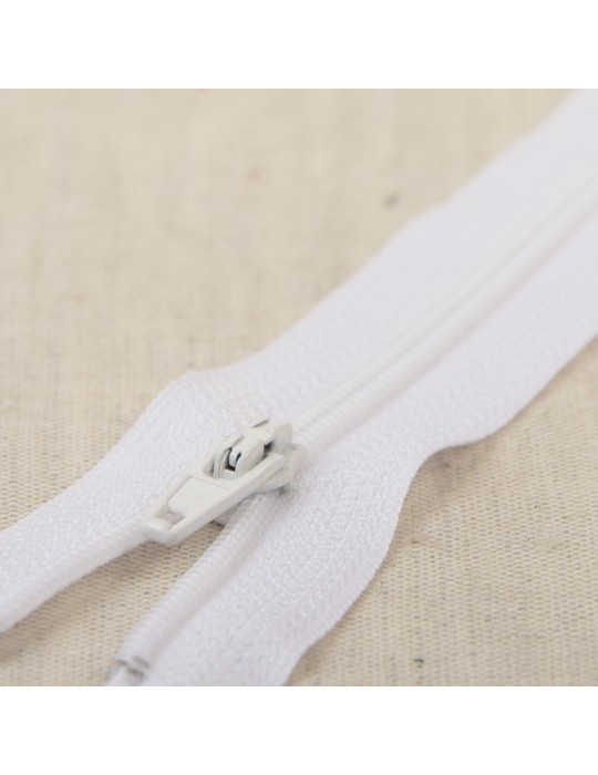 Fermeture fine polyester 30 cm blanc