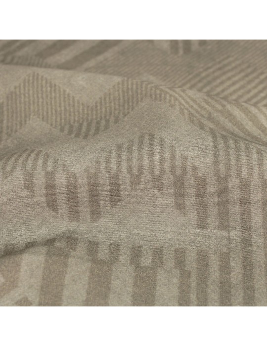 Coupon habillement imprimé géométrique gris 150 x 140 cm