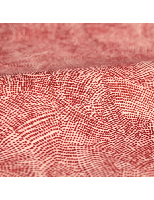 Coupon coton imprimé points terra 50 x 145 cm rouge