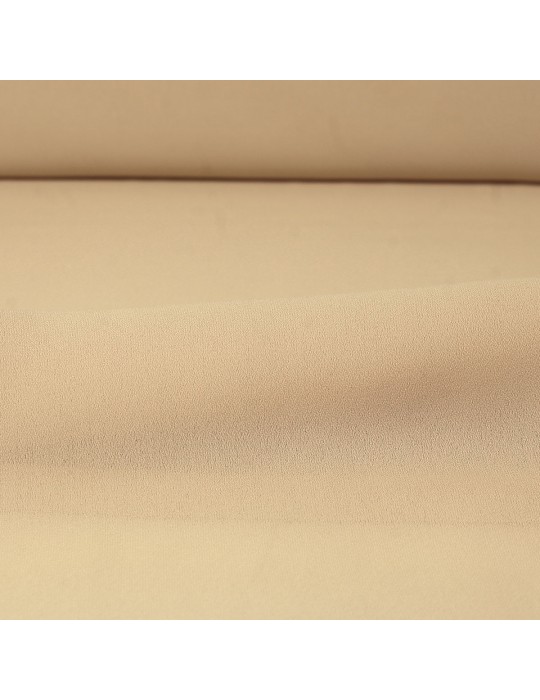 Tissu mousseline polyester uni beige