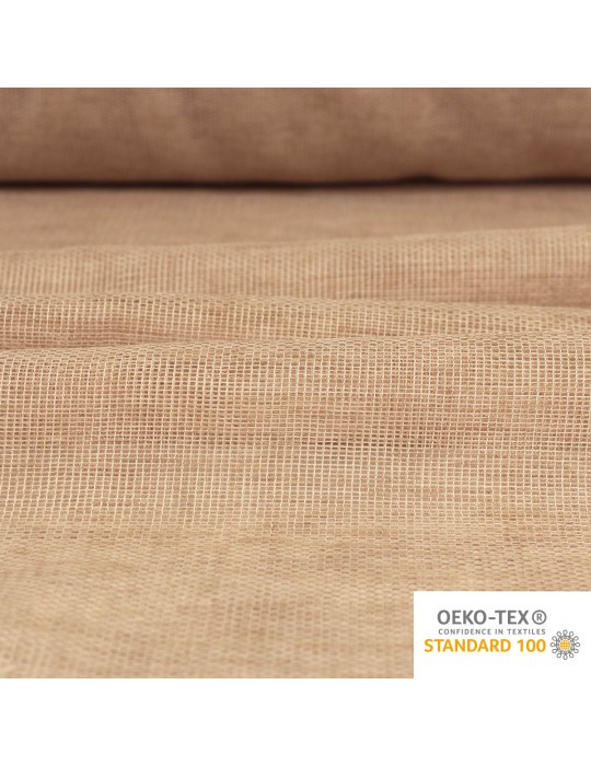 Tissu voilage étamine uni 100 % polyester 300 cm beige