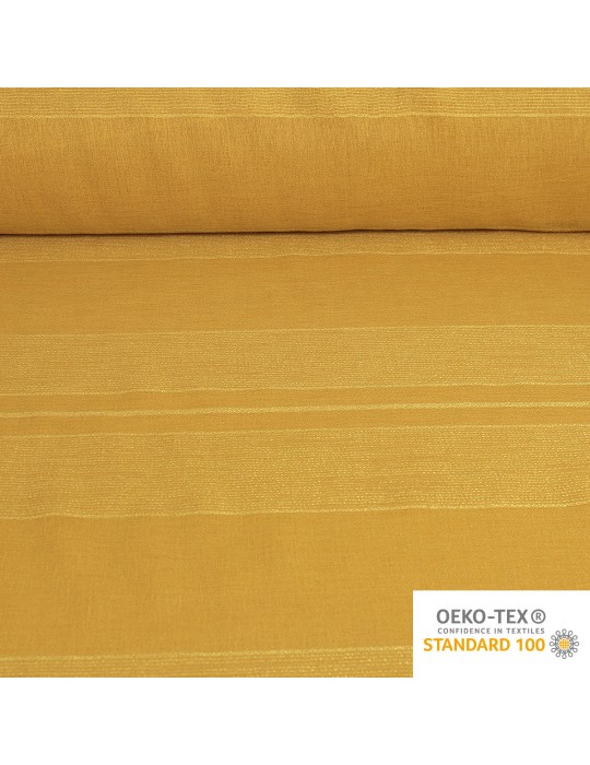 Tissu voilage rayures 100 % polyester 280 cm jaune