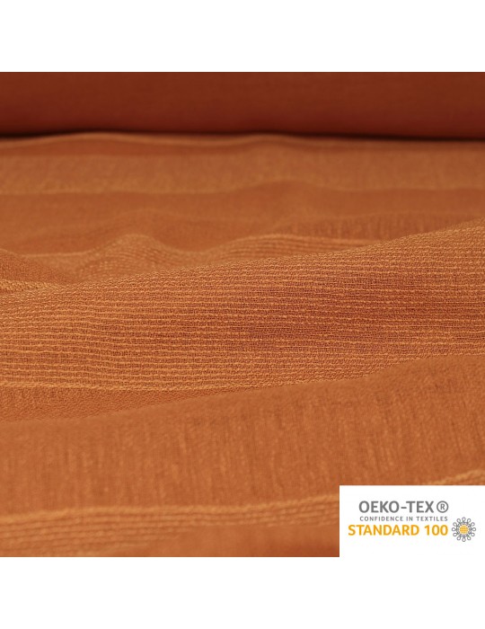Tissu voilage rayures 100 % polyester 280 cm orange