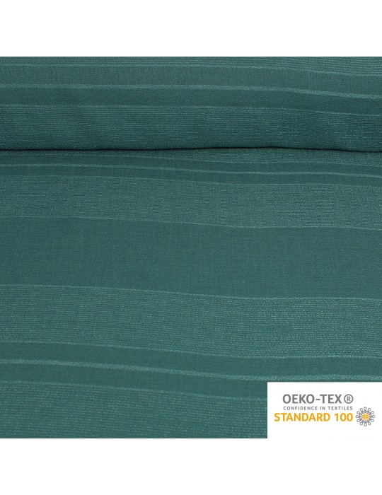 Tissu voilage rayures 100 % polyester 280 cm vert