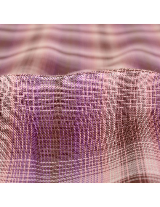 Coupon tissu coton carreaux 200 x 145 cm violet