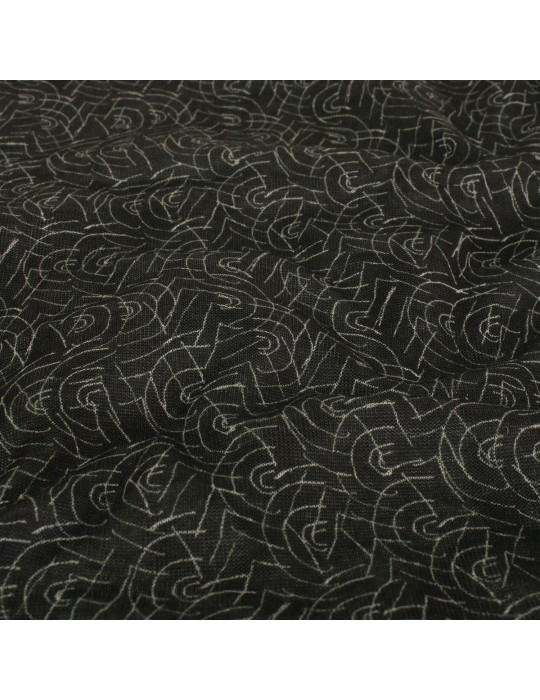 Coupon habillement polyester noir 200 x 150 cm