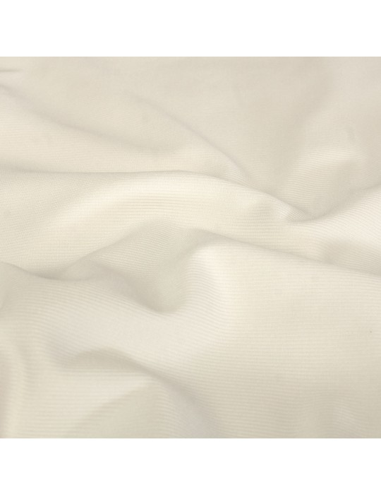 Coupon jersey uni mini côtelé 200 x 110 cm blanc