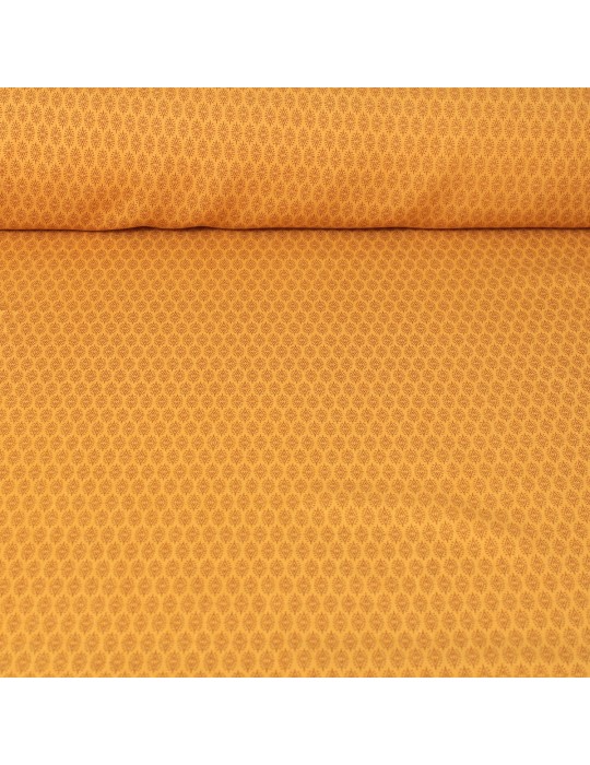 Tissu viscose imprimé masaï ocre jaune