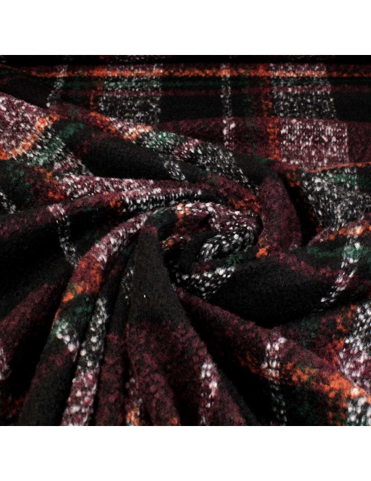 Tissu lainage à carreaux multicolore