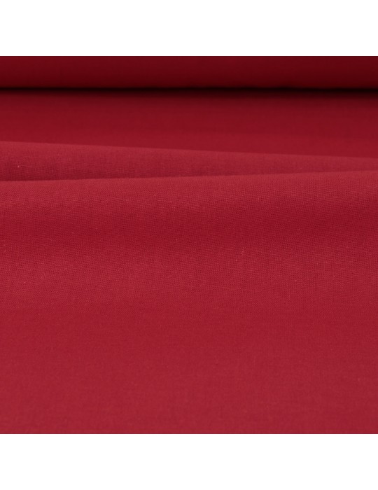 Tissu ameublement uni 100 % coton 300 cm rouge