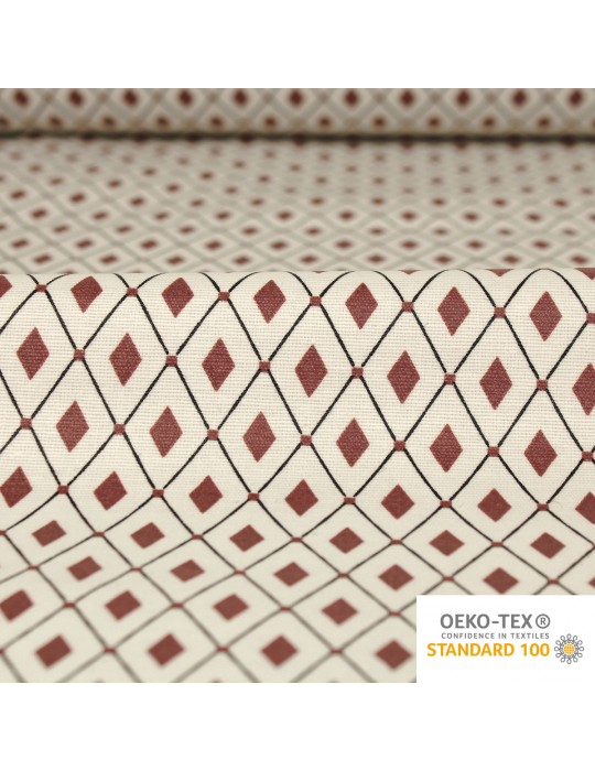 Tissu coton enduit acrylique antitaches 140 cm rouge