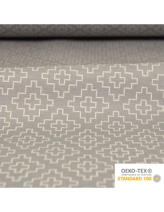 Tissu coton enduit acrylique antitaches 140 cm gris