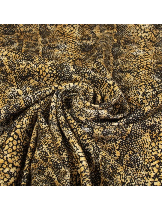 Tissu jersey python jaune