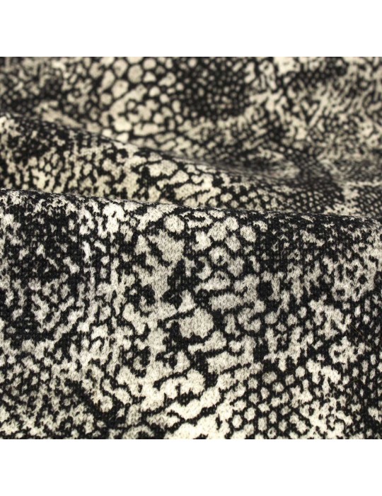 Tissu jersey python noir