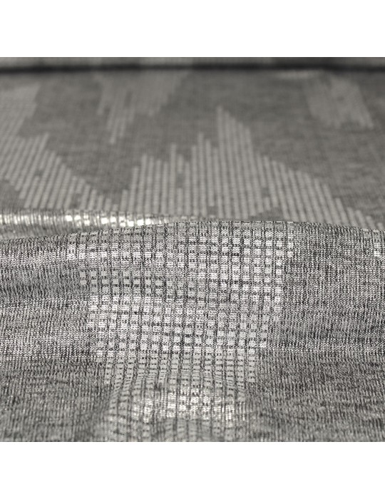 Tissu jersey foil brillant gris