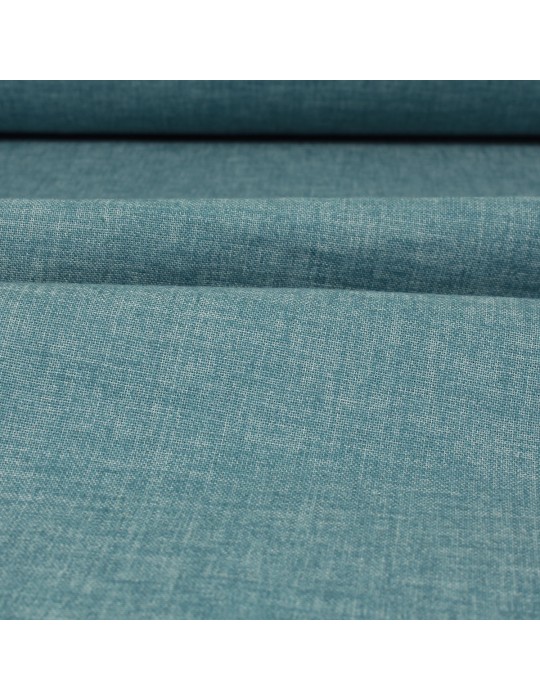 Toile unie polyester/lin 310 cm bleu