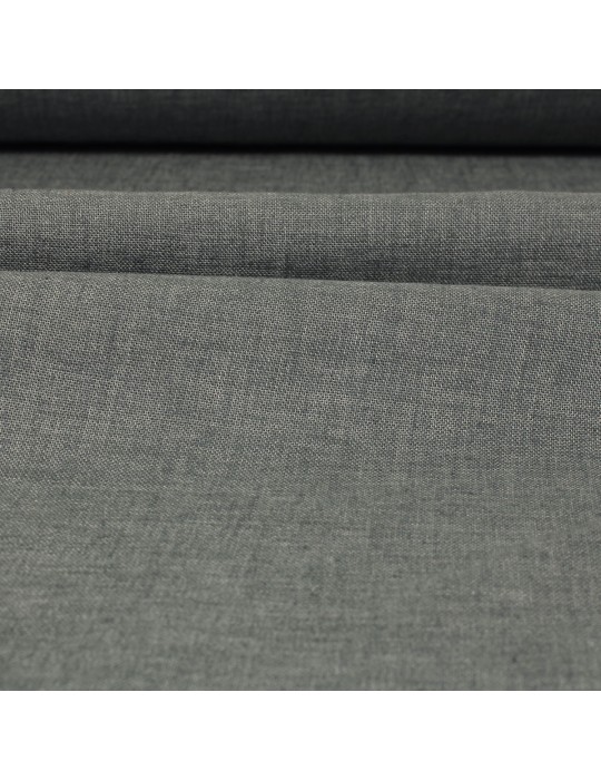 Toile unie polyester/lin 310 cm gris