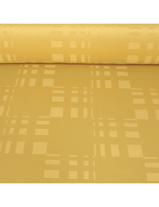 Tissu nappe 100 % polyester anti-taches 180 cm jaune