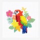 Kit Broderie Enfant Perroquet 13.7x14.5