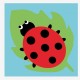 Kit Broderie Enfant La Coccinelle 15x15cm