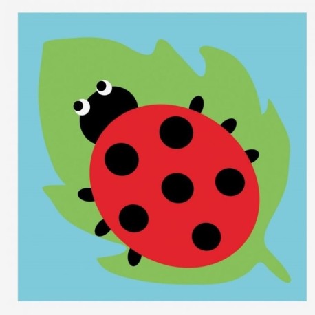 Kit Broderie Enfant La Coccinelle 15x15cm