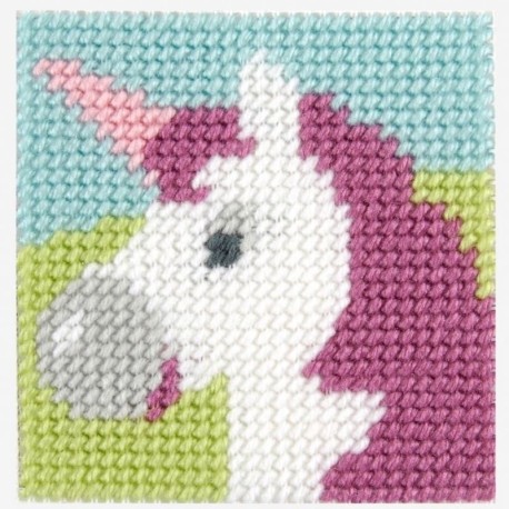 Kit Broderie Enfant La Licorne 15x15cm 