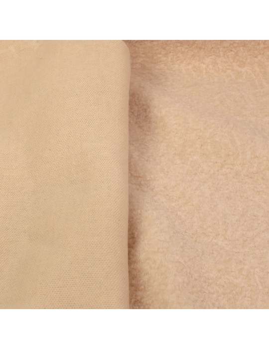 Tissu fourrure synthétique beige