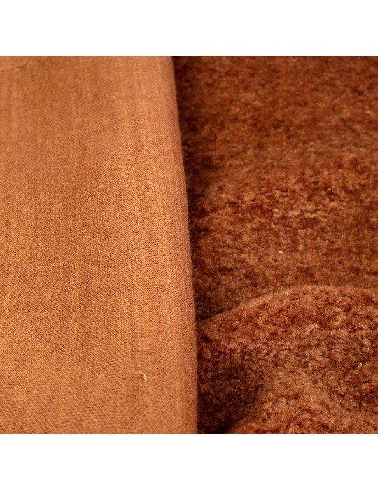 Tissu fourrure synthétique marron