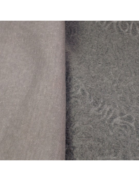 Tissu fourrure synthétique gris