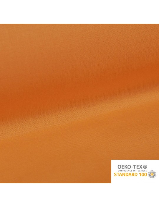 Tissu coton uni orange