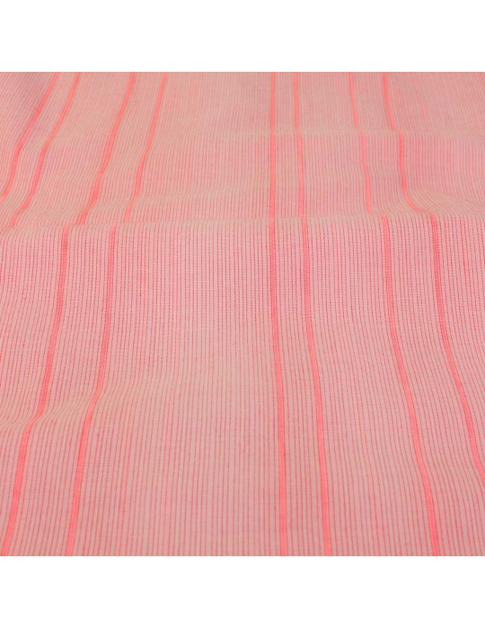Coupon tissu d'habillement  200 x 150 cm rayures rose