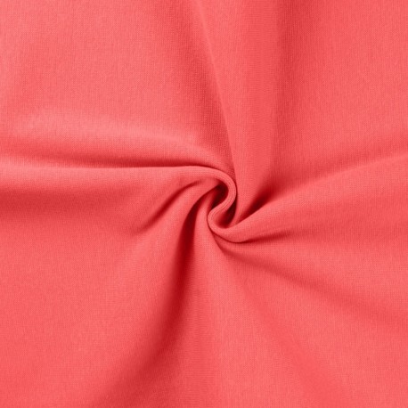 Coupon 3m Tissu Bord Cote Uni Corail
