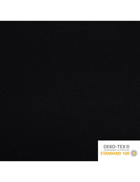 Coupon coton uni 50 x 50 cm noir