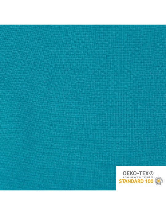 Coupon coton uni 50 x 50 cm bleu