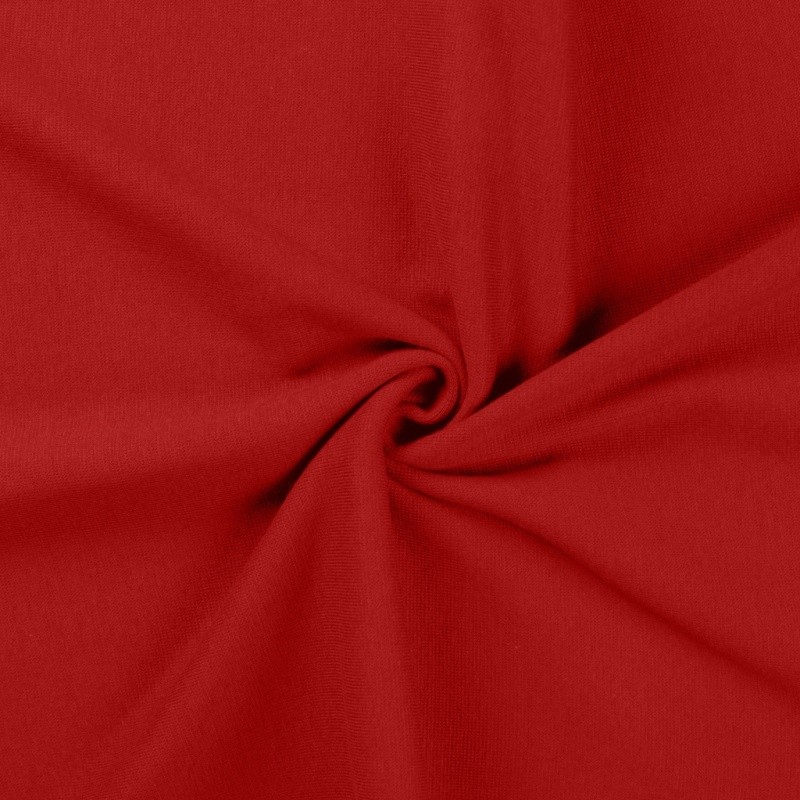 Coupon 3m Tissu Bord Cote Uni Rouge Foncé