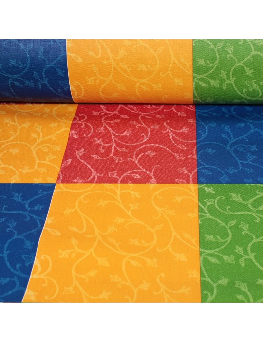 Toile cirée imprimée PVC 140 cm multicolore