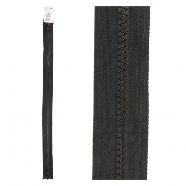Fermeture sac noire à glissiere métal bronze double curseurs m5 , longue de  20 à 65 cm - Un grand marché
