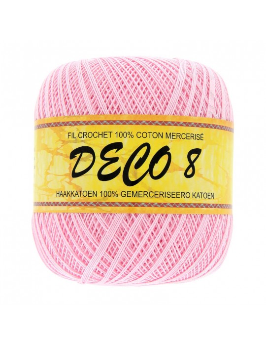 Pelote coton à crocheter Deco 8 rose