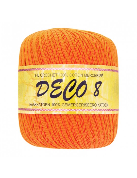 Pelote coton à crocheter Deco 8 orange