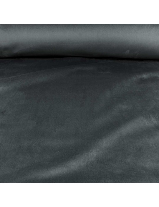 Tissu velours polaire uni occultant/phonique gris
